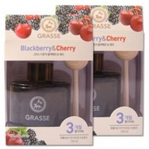 [불스원] 그라스 대용량 디퓨져 방향제 105ml * 2개, 페어&프리지아