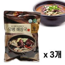 [모비딕컴퍼니] 냉동국 국 포장국 맛있는선지국 선지해장국 즉석조리식품 해장국 간편식사, ㏇* 자연깃든 양평 해장국 600g 3개, ◆