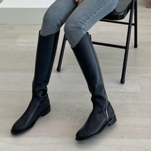 옷자락 [옷자락] 여자 로우힐롱부츠 슬림핏 키큰녀 인조가죽 세무 워커