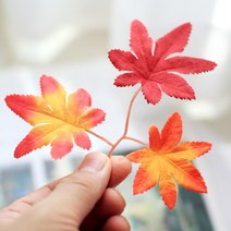 단풍잎24p셋트 가을나뭇잎 조화 단풍나무만들기, 레드