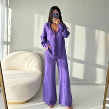 와이드팬츠 투피스세트 가을 간절기 여성 코디 모던 시크 올드머니룩 올블랙 패션 위크 클럽 파티