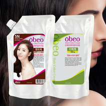 오베오 벤토나이트 미네랄 영양 새치 헤어 칼라 크림 염색약 5N (자연갈색) 진화광수 염모제, 1세트, 5N자연갈색 (자연스러운 어두운색)