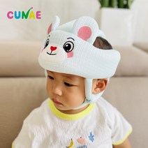 [신생아귀보호] [쿠네] NEW 아기 머리 보호대 헬멧 유아 안전모, 핑크