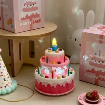 베비몽 멜로디 파티 케이크 생일 촛불끄기 아기 어린이 장난감, 혼합색상