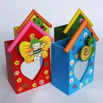하우스거울 연필꽂이/ 문구팬시 학용품 생일 입학졸업 단체 어린이선물 행사 펜꽂이 데스크악세사리