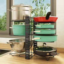 두바이_미니샵_8단 후라이팬 정리대 가로세로 거치대 프라이선반대 수납대 팬대 선반 선반대++mingpin*, #합리적선택++