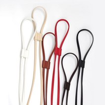 [레스트하비] 가방 조임끈 가죽끈(끈 only) 조리개끈 버킷백 손뜨개, 화이트