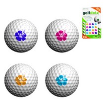 골프닷즈 골프공 스티커, 하와이플라워