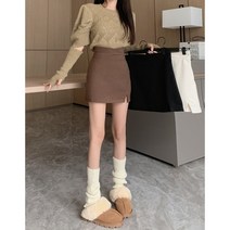 베라 여성 미니 스커트 트임 포인트 A라인