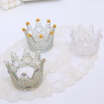 [마물샵] 보관트레이 크리스탈 캔들 티라이트 홀더, 크라운 크리스탈 캔들(골드)