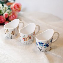 도자기 종이컵 홀더 컵홀더제작 모던플라워 에디션2, 브라운