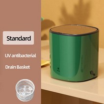 세탁기 미니 소형 건조 삶는 3kg 6kg 1kg 4.5L 자동 속옷 양말 청소 기계 UV 오존 살균 세탁 배수 바구니 100-240V, 04 UV  green_01 미국
