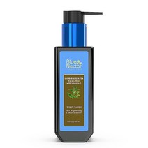 [ 정품]Blue Nectar 녹차 페이스 모이스처라이저 지성 및 여드름 피부용 히알루론산 비타민 C 로즈힙 오일 및 14가지 아유르베다 허브 포함