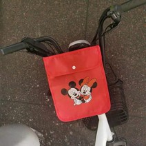 자전거안장가방 "Waterproof Leather" Electric Car Storage Bag Before The Skateboard Bicycle, 11 Oldmickey(Buckleadju_01 2L
