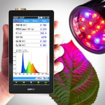 양자파동 PAR PPFD 미터 HOPOOCOLOR HPL220P 광학 양자 플럭스 밀도 테스트 용 휴대용 분광계, 한개옵션1, 한개옵션0