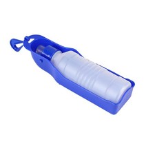 애완견 물병 250ml 500ml 플라스틱 휴대용 야외 여행 접이식 식수 공급기 그릇, [02] 500ml, 02 Blue, 02 Blue_02 500ml