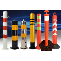 주차 차단봉 말뚝형 중앙분리대봉 주차금지 볼라드, 60 완전 노란색 필름 고정