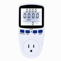플러그 에너지 전력계 전압 와트 디지털 헤르츠 분석기 전기 모니터 디스플레이, 한개옵션1, 한개옵션0