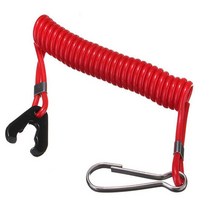 유니버설 아웃 보드 엔진 모터 야마하 모터 ATV 보트 자전거를위한 안전 테더 끈 밧줄로 로프가있는 긴급 스톱 스위치, 빨간색