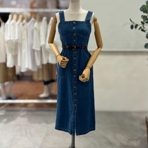 핏앤톤 뷔스티에 벨트 데님원피스(FTAOPS1284)