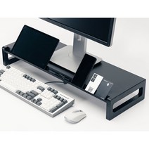S/ADEE 스톤힐 MS-01 모니터 받침대 와이드 스탠드700 900 모니터받침대 모니터스탠드 72028EA, 700블랙-높이8cm