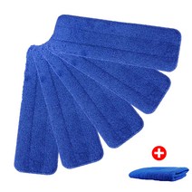 에스제이서진 먼지제거 청소밀대 극세사 리필패드 43cm * 13cm 10개 + 서비스 국내산 경편바둑 걸레 1개 증정 밀대패드 밀대리필패드