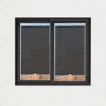 [쿠잉팩토리] 롤 블라인드 차 창문 방염 암막 스크린 도트블랙 소