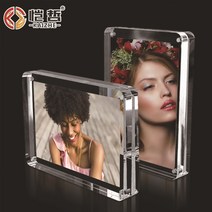 디지털 전자 액자 미니 모니터 사이니지 HD 투명 플렉시 글라스 아크릴 마그네틱 3 인치 카드 컬렉션 디스플레이 스탠드, [06] 50x44mm stand