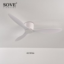에어컨 실링팬 SOVE 모던 블랙 / 화이트 슬림 DC모터 30W 천정선풍기 (리모콘 포함) 220V 실링팬 설치, a2 화이트, 42인치