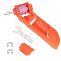 땅파는기계 2125mm 커런덤 그라인딩 휠 비트 도구 휴대용 드릴 숫돌 트위스트 샤프닝 머신 블루 또는 오렌, 02 yellow with 1 stone