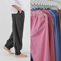 [바보사랑] 2077 공용 여름데일리 밴딩바지 30수 순면 13color[조선클로젯], 색상:연보라 / 사이즈:중(29~31)