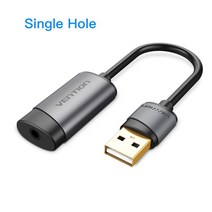 외장사운드카드 Vention USB 외장 사운드 카드 3.5mm 어댑터 USB-마이크 스피커 오디오 인터페이스 맥북, [02] CDJHB