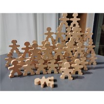 몬테소리 원목교구 가베 완구사람 모형 블록 쌓기 원기둥 완구 레인보우 컬러 발도르프 우드, nature 48 pcs