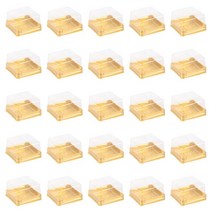 50pcs 플라스틱 광 문 케이크 상자 계란 노 른 자 퍼프 컨테이너 황금 포 물집 노 른 자 과자 문, 단일옵션