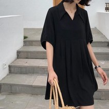웨딩촬영블랙드레스 블랙드레스 200jin슬림핏 헵번 스타일 긴 A 자형 셔츠 스커트 여성용 큰 사이즈 블랙 드레스 200jin 여름
