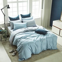 [소프라움] 모드니 텐셀면 이불커버 베개세트 싱글 (블루)