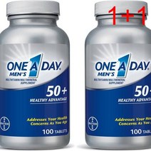 [1+1] One-A-Day 남성용 50+ 건강 이점 다기능 비타민 100개 2팩
