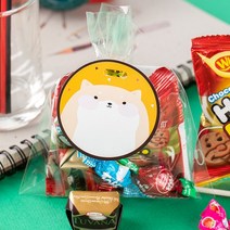 수입과자 4종 강아지 포장 단체 간식 학교 회사 사무실 선물 세트 간식 상자 수능 무료 메모 스티커 생일 답례품, 1I42_쪼꼬미실속댕댕이