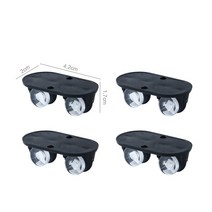 4pcs 접착 도르래 보관 상자 캐스터 휴지통 자기 가구 휠 홈 침묵 흠집 바퀴, 01 BLACK_02 8pcs