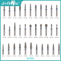 치과 다이아몬드 버 드릴 FG 1.6mm 스테인레스 스틸 버 고속 핸드피스 도구 0-41 10 개, 30 TF-20