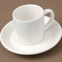 리시안제이 180ML 백색 도자기 커피잔 세트 카푸치노 온도유지
