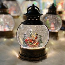 TV LED 스노우볼 워터볼 자동 오르골 무드등 랜턴 생일 크리스마스 선물, 눈사람