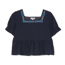 플라스틱아일랜드 키즈 스퀘어넥 자수장식 블라우스 PM2WB583