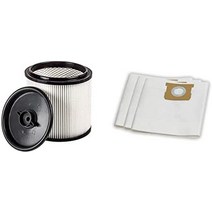 산업용 청소기 업소용 공업용 건습식 진공청소기 [미국발송] vacmaster 표준 카트리지 필터 앰프 516갤런 용 리테이너 67, 헤파 필터, 카트리지 필터 + 먼지 봉투 3팩