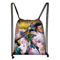 Anime Hunter X 배낭 십대 소년 소녀 HXH Killua Zoldyck Gon Freecss Chrollo 보관 가방 여성 Drawstring Bags, [10] SKD-Hunter11