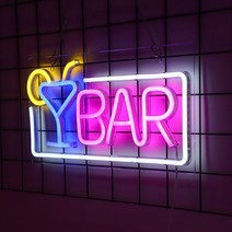 네온사인 LED 인테리어 칵테일 바 조명 파티 간판 선물, one size, 네온사인 칵테일 바 조명