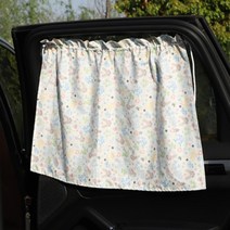 디티그린 차량용 햇빛가리개 커튼형 70x50cm, 토끼