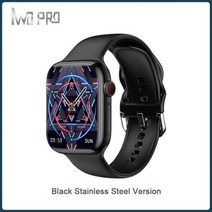 스마트워치IWO W57 MAX 남성용 스마트 시계 SmartWatch NFC 1.95IPS 대형 화면 428*518 해상도 380mAh 배터, 04 Black stainlesssteel