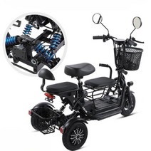 세련된 디자인 전기 세발 스쿠터 자전거 소형 픽업, 11.20A50km3인승주행, 모델