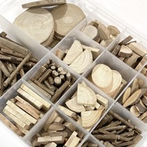 천연 나무조각 공예 곤충만들기 나무조각 미술놀이 목걸이 14종 DIY 키트 케이스세트, 나무조각케이스